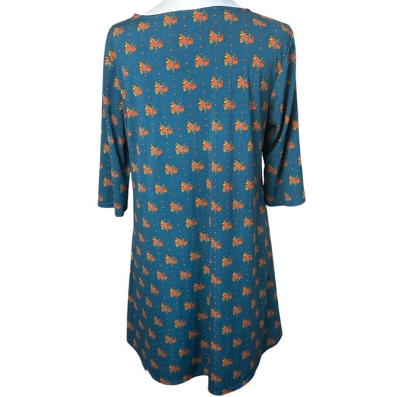 Natural Life Dark Floral Mini Dress Large Stretch Flower Boho Bohemian Forest - Picture 10 of 10